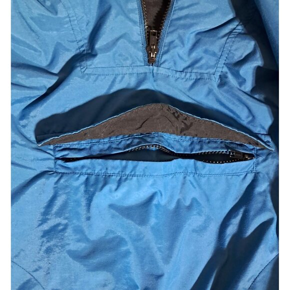Vintage Red Sand Winderbreaker Pullover Jacket With Hood Blue/Black Size S - Picture 9 of 12
